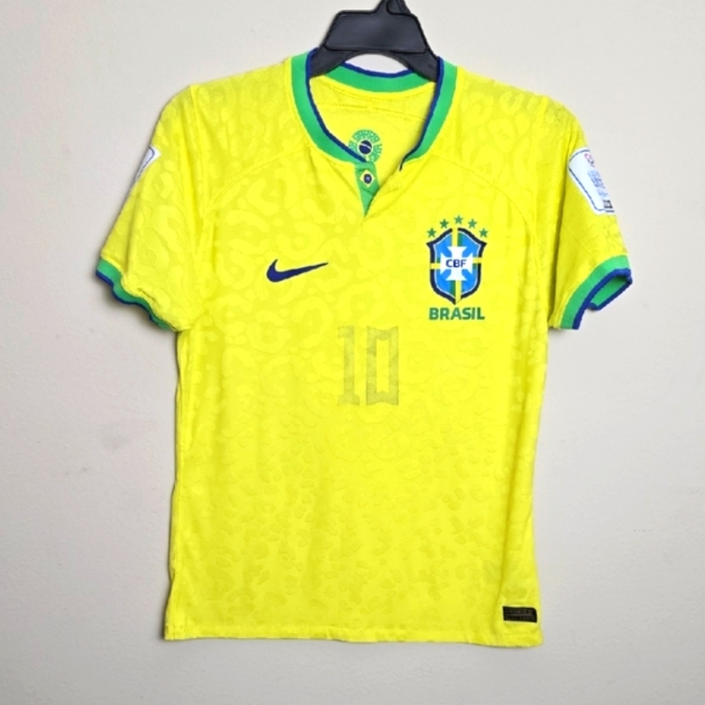 Nike Brazil Neymar Yellow Soccer Shirt
